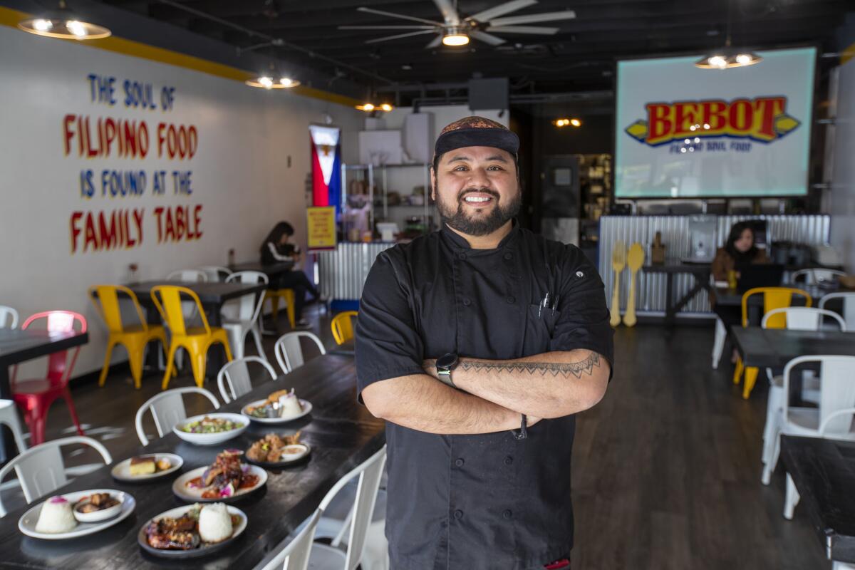 Executive chef/owner AC Boral at his Bebot Filipino Soul Food in Long Beach