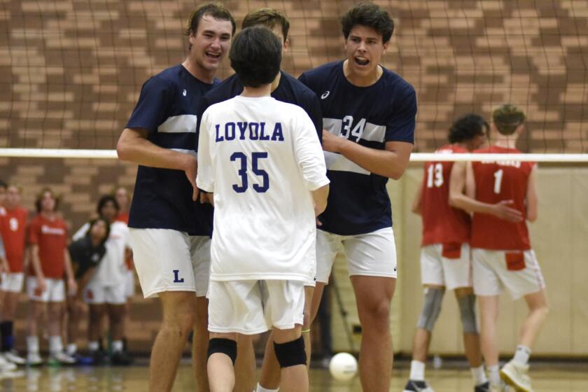 Libero Grant Steuerwald has provided a big lift for Loyola's No. 1 volleyball team.