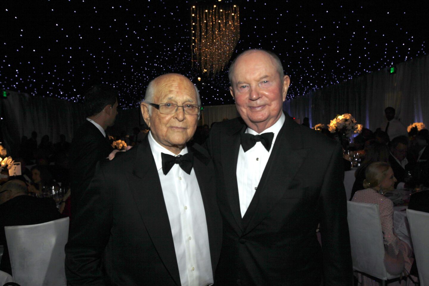 Television producer Norman Lear, left, and Jerry Perenchio at a Walt Disney Concert Hall gala in 2013.