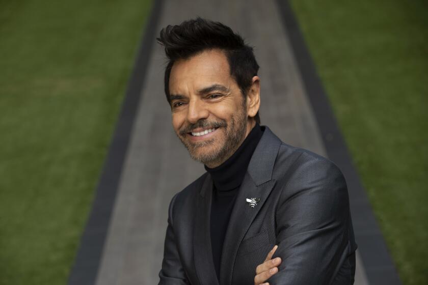 BEVERLY HILLS, CA - NOVEMBER 08, 2021: Actor Eugenio Derbez, who plays a small but crucial supporting role in the movie, CODA, is photographed at the Four Seasons hotel in Beverly Hills. Derbez plays the role of Mr. Villalobos, the high school teacher who identifies and nurtures the singing talents of the film's hero, Ruby Rossi, the only hearing member of a deaf family who finds herself torn between her obligations to them and her dreams of singing professionally. (Mel Melcon / Los Angeles Times)