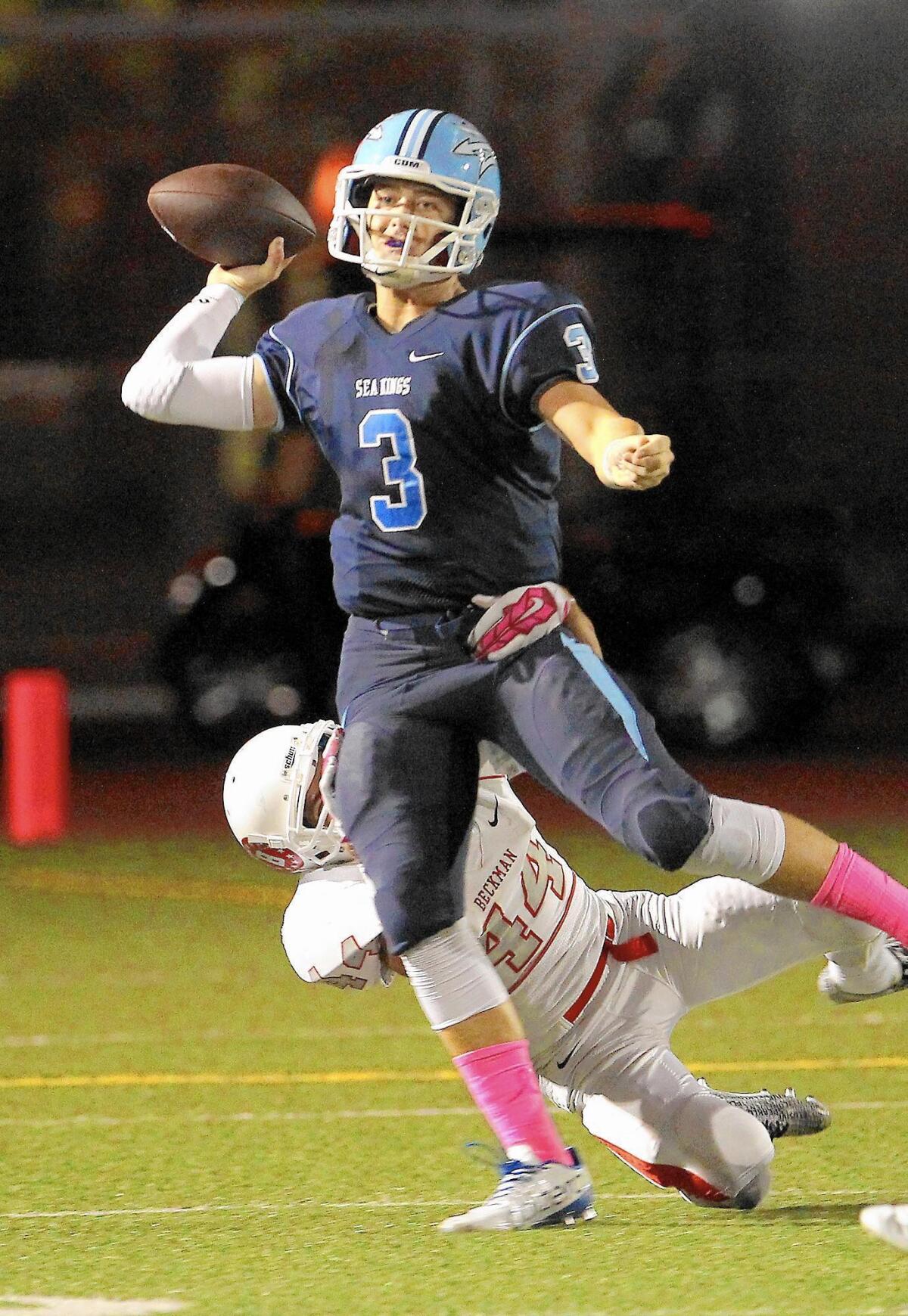 Chase Garbers (3) helped CdM High impress on Saturday at Edison High.