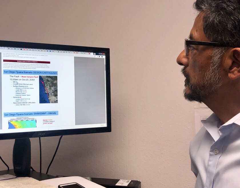 Jorge Meneses, member of the board of directors of the San Diego section of the Earthquake Engineering Research Institute (EERI), explains the scenario that is being prepared jointly with Mexican researchers.
