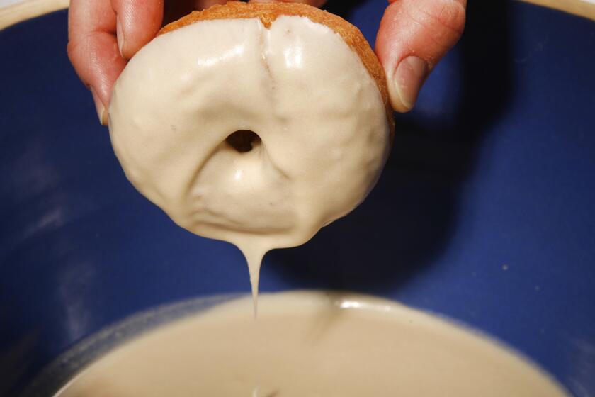 Homemade buttermilk doughnuts with maple brown butter glaze Recipe: Buttermilk doughnuts