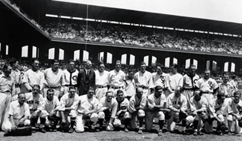 The 1933 American League All-Star team.
