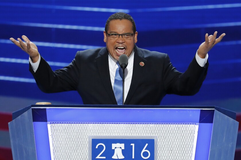 Rep. Keith Ellison of Minnesota, a favorite of liberals, is bidding to become the next chairman of the Democratic National Committee.
