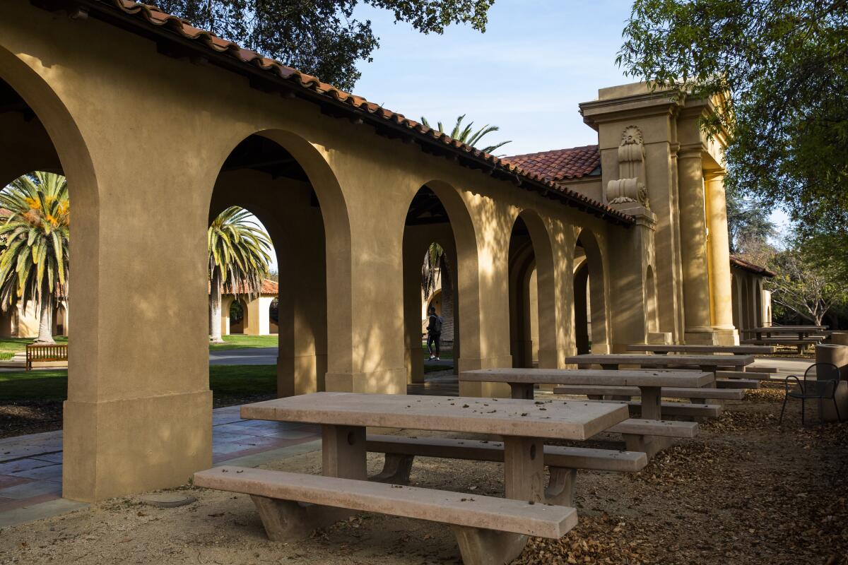 The Stanford University campus in March 2020.