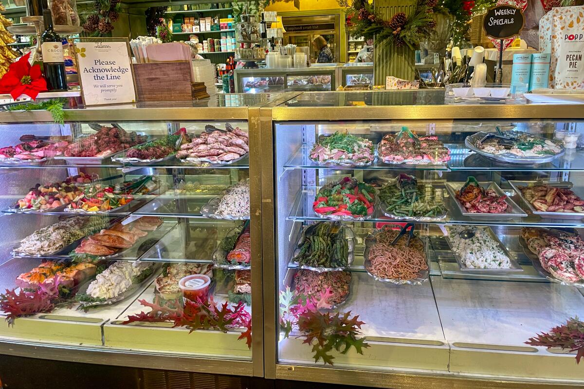 The deli case at Julienne Fine Foods and Celebrations in S