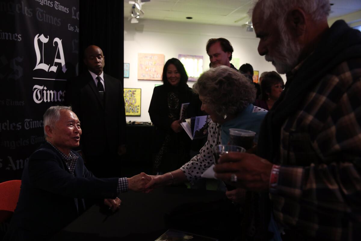 George Takei chats with L.A. Times Book Club readers and signs copies of "They Called Us Enemy."