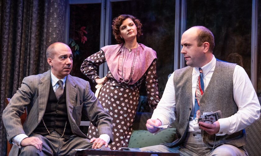 "Days to Come," by Lillian Hellman, with (from left) Evan Zes, Mary Bacon and Geoffrey Allen Murphy.