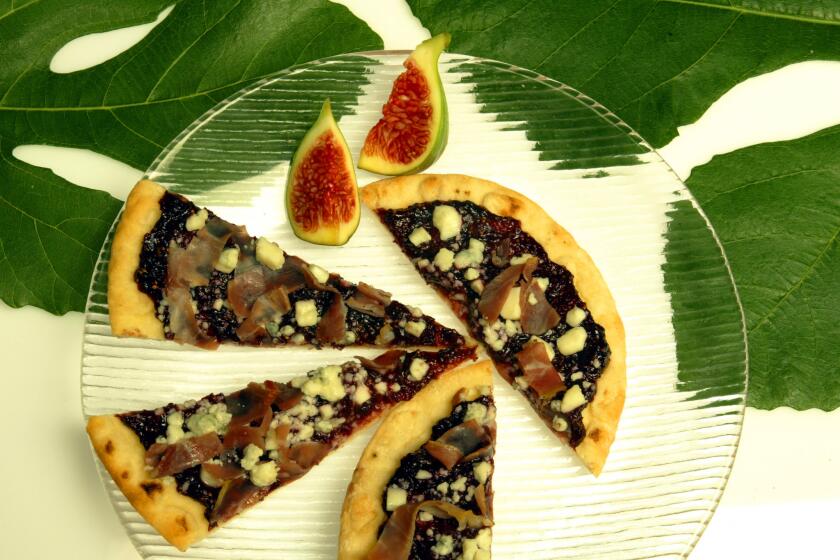 Recipe: Fig, prosciutto and blue cheese pizzas