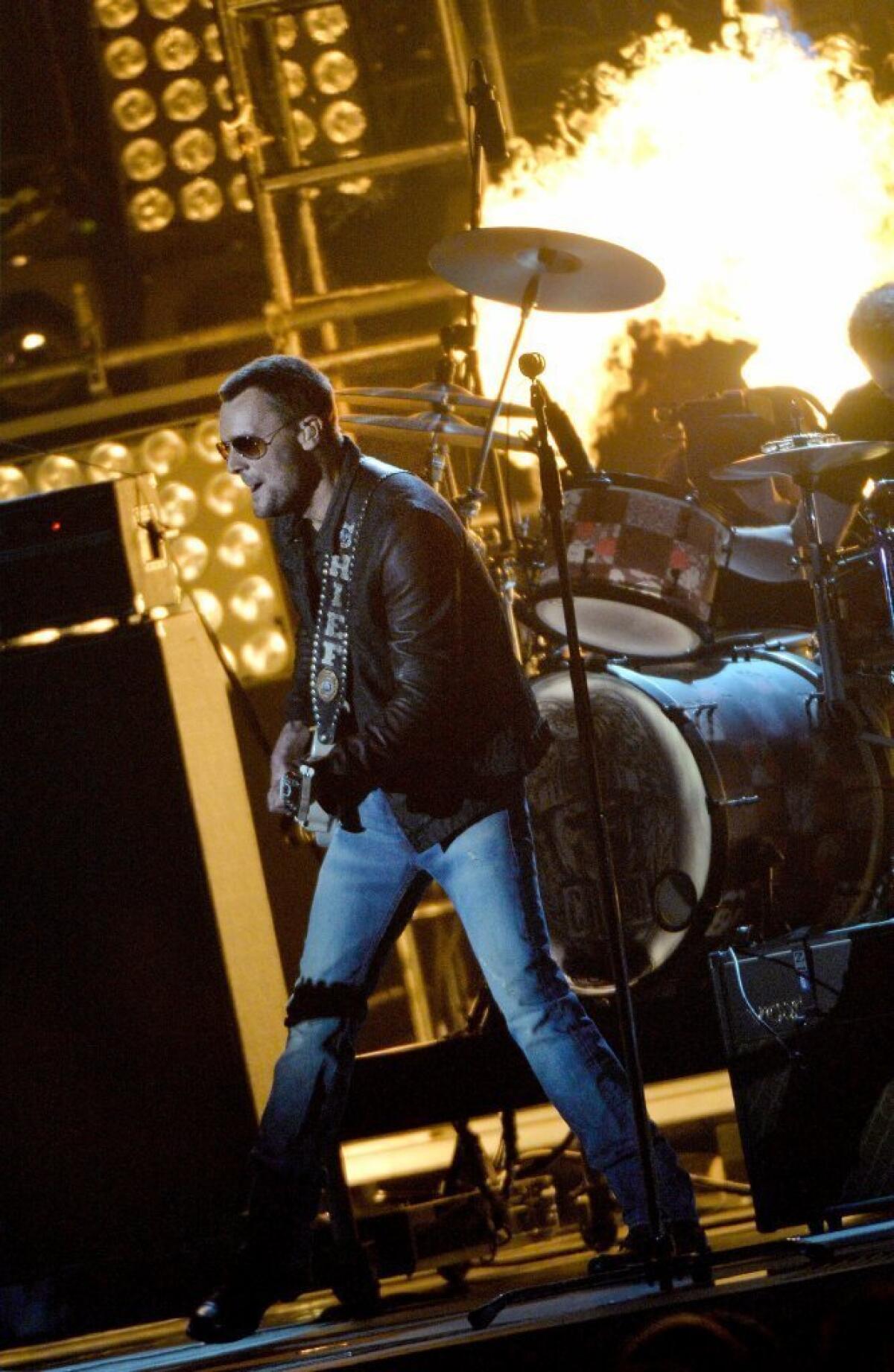 Eric Church performs during the 47th annual CMA Awards at the Bridgestone Arena in Nashville.