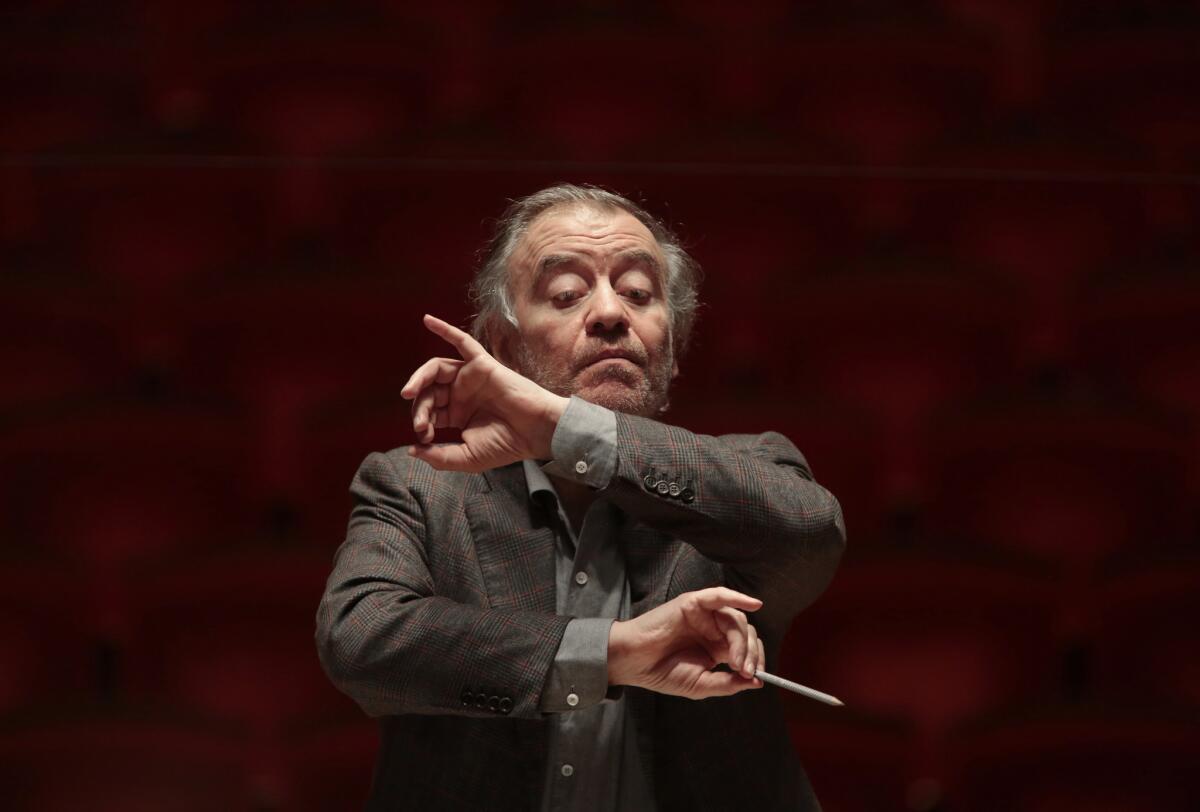 Russian conductor Maestro Valery Gergiev rehearses with the Philadelphia Orchestra at Kimmel Center for the Performing Arts in Philadelphia on Feb. 12, 2015.