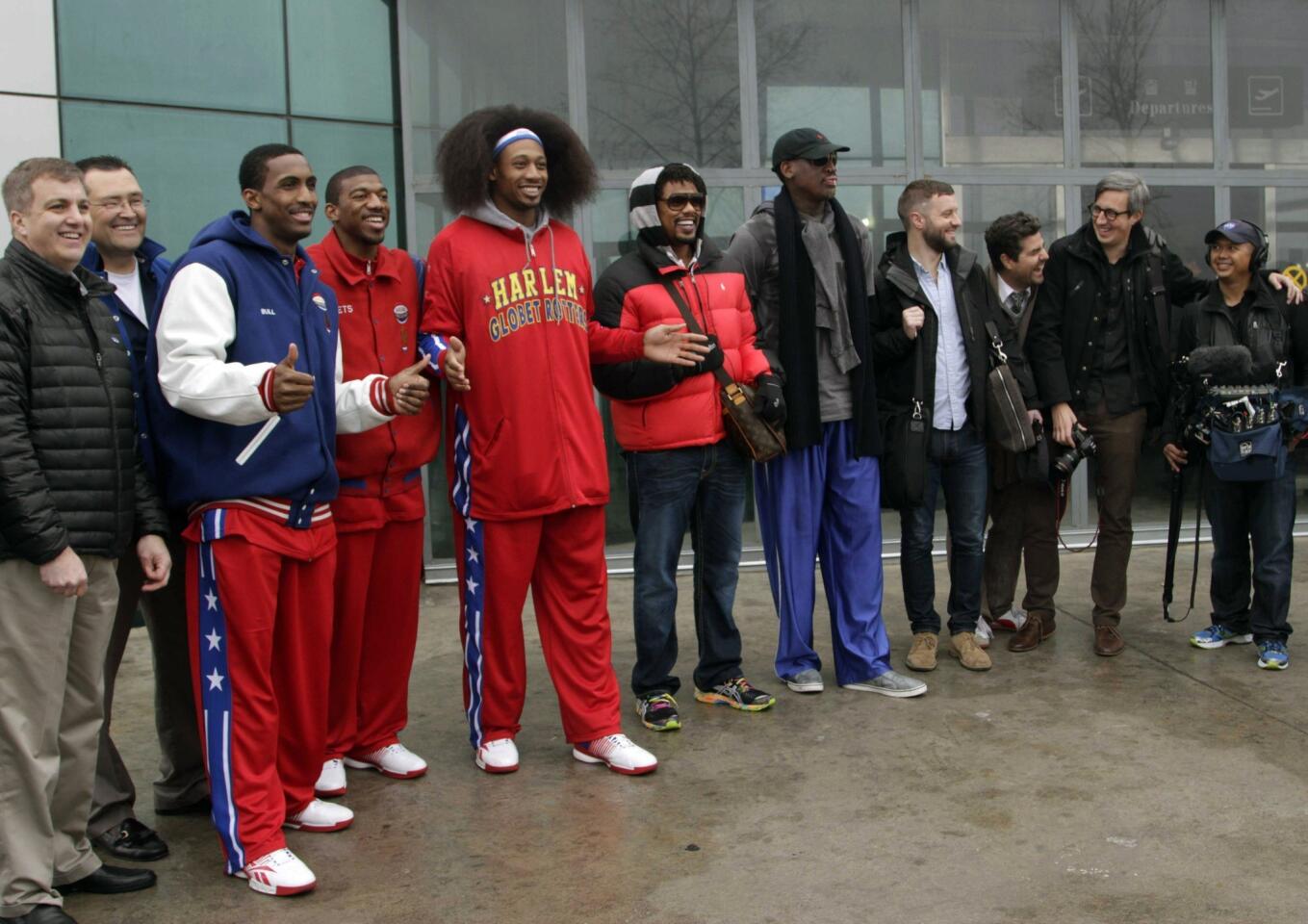 Airport group photo