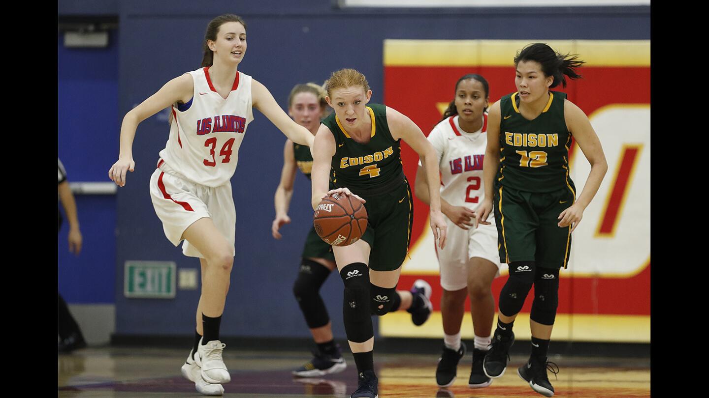 Edison vs. Los Alamitos girls basketball game