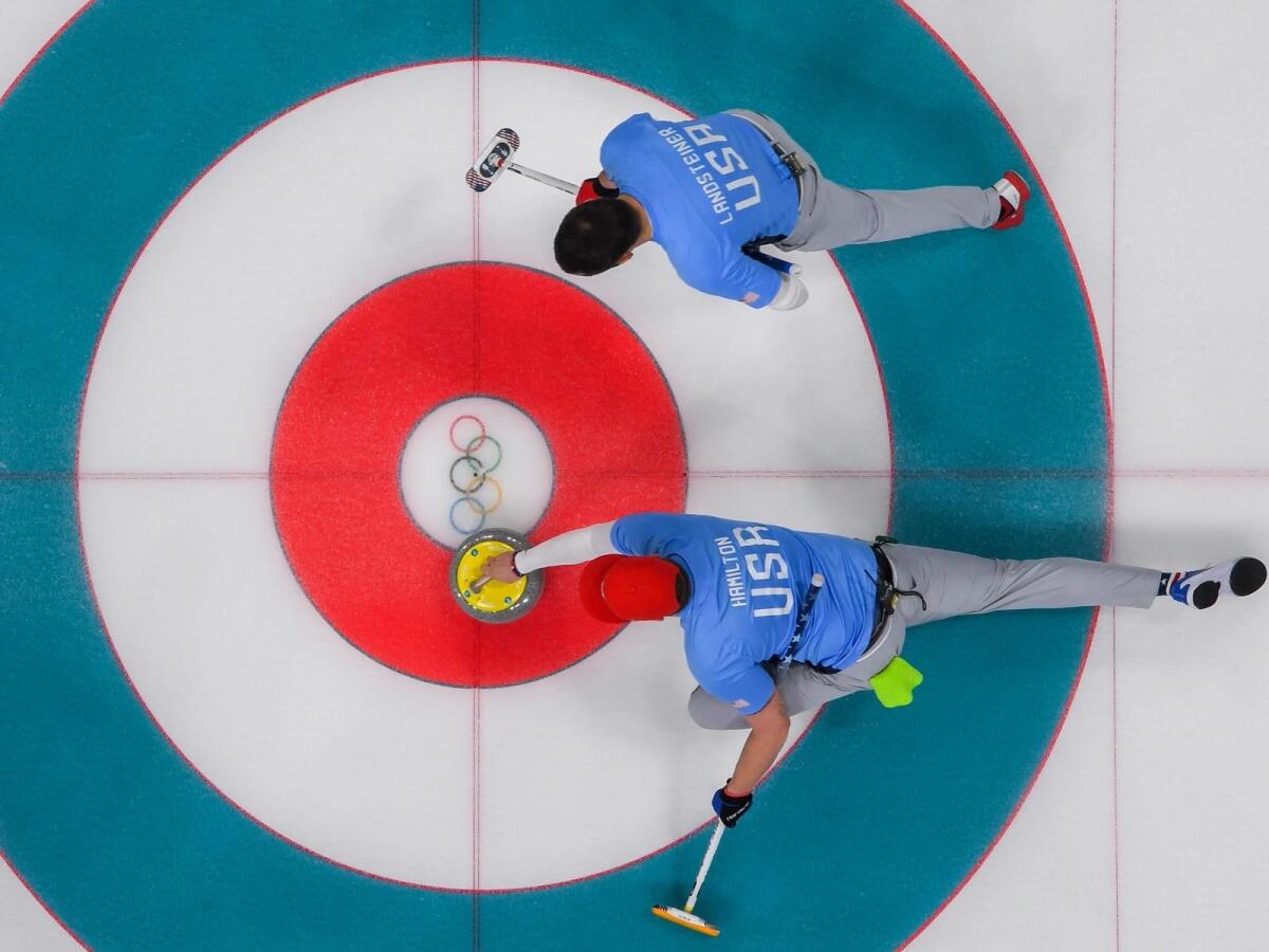 USA's Matt Hamilton John Landsteiner compete during the Pyeongchang 2018 Winter Olympics.