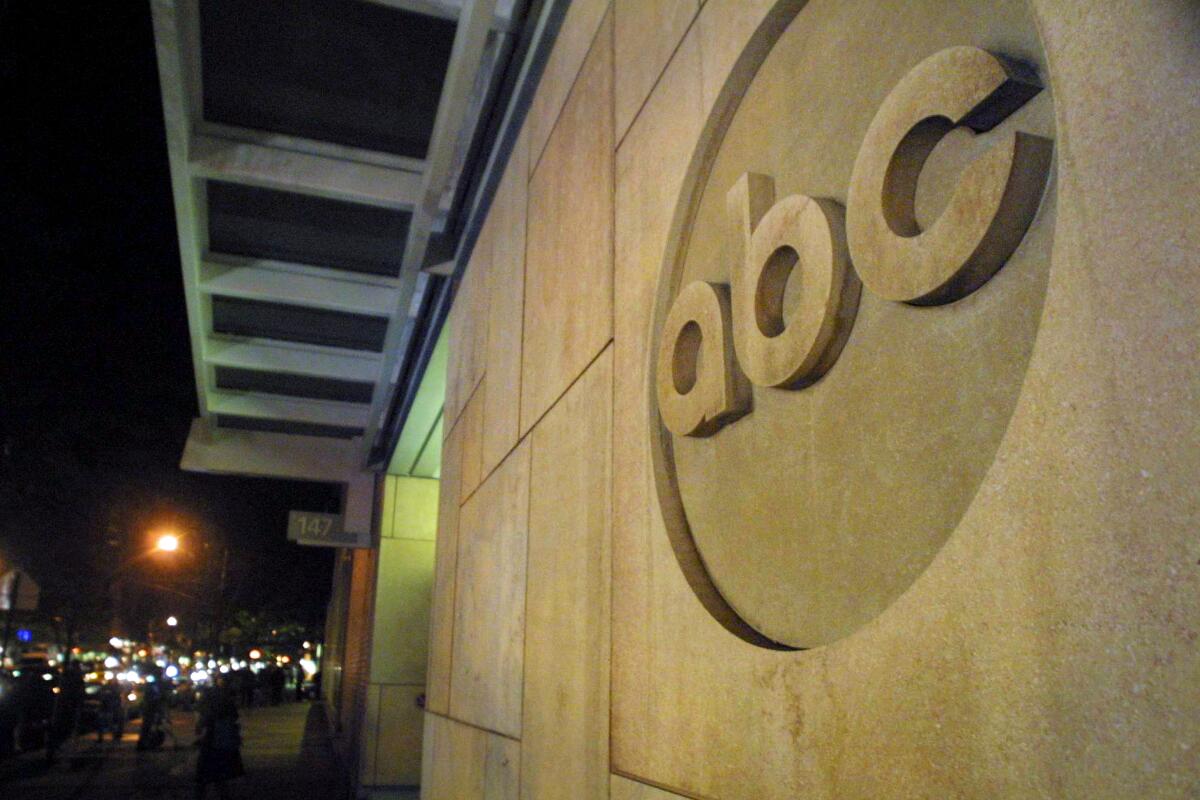 The ABC logo is displayed outside ABC News headquarters 