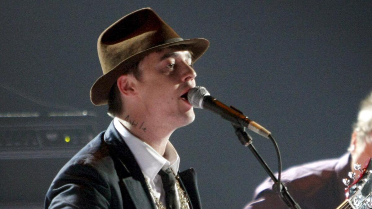 Pete Doherty performs at the 2007 MTV Europe Music Awards in Munich, Germany.