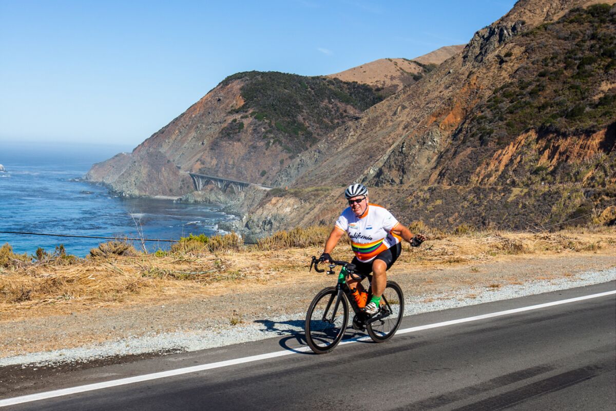 The California Coast Classic bike ride takes eight days to travel from San Francisco to L.A.