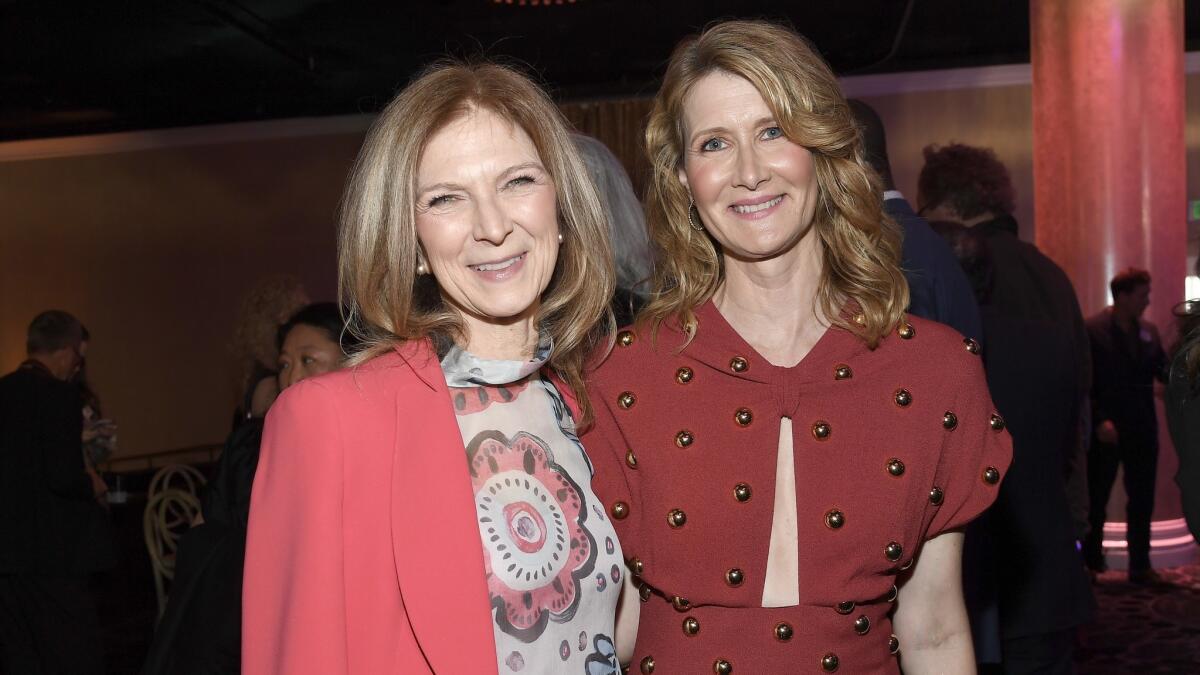 Academy CEO Dawn Hudson and board member and actress Laura Dern attend the 91st Oscars Nominees Luncheon earlier this month.