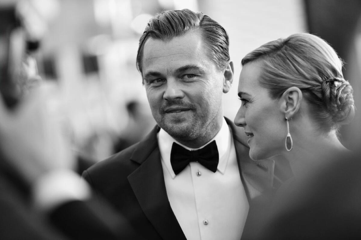 Leonardo DiCaprio and Kate Winslet earlier this year at the Screen Actors Guild Awards.