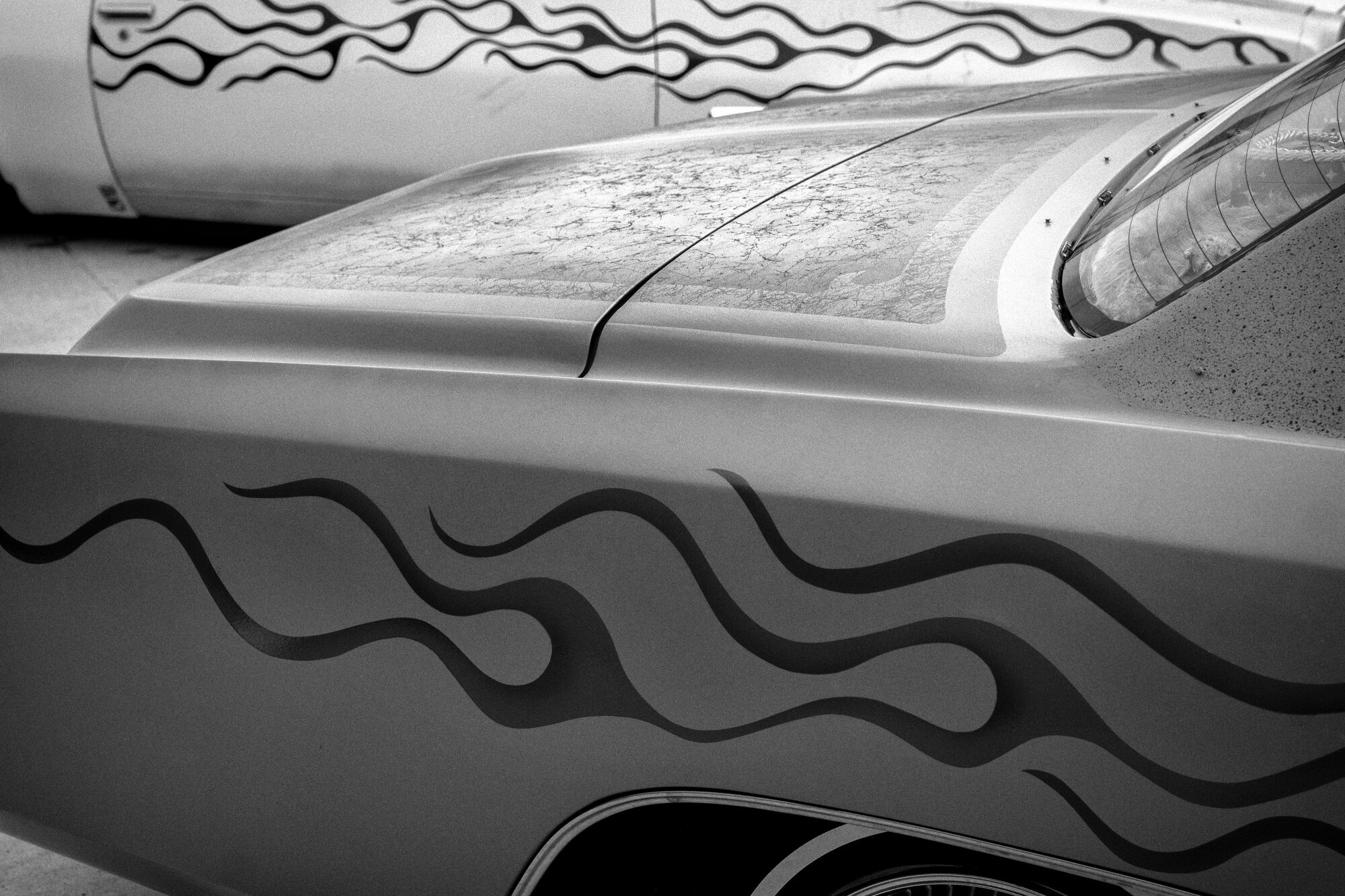 Details of Jacqueline Valenzuela’s ’75 Cadillac “La Playgirl” and Mark Hocutt’s ’73 Chevy El Camino, “Electric Funeral.”
