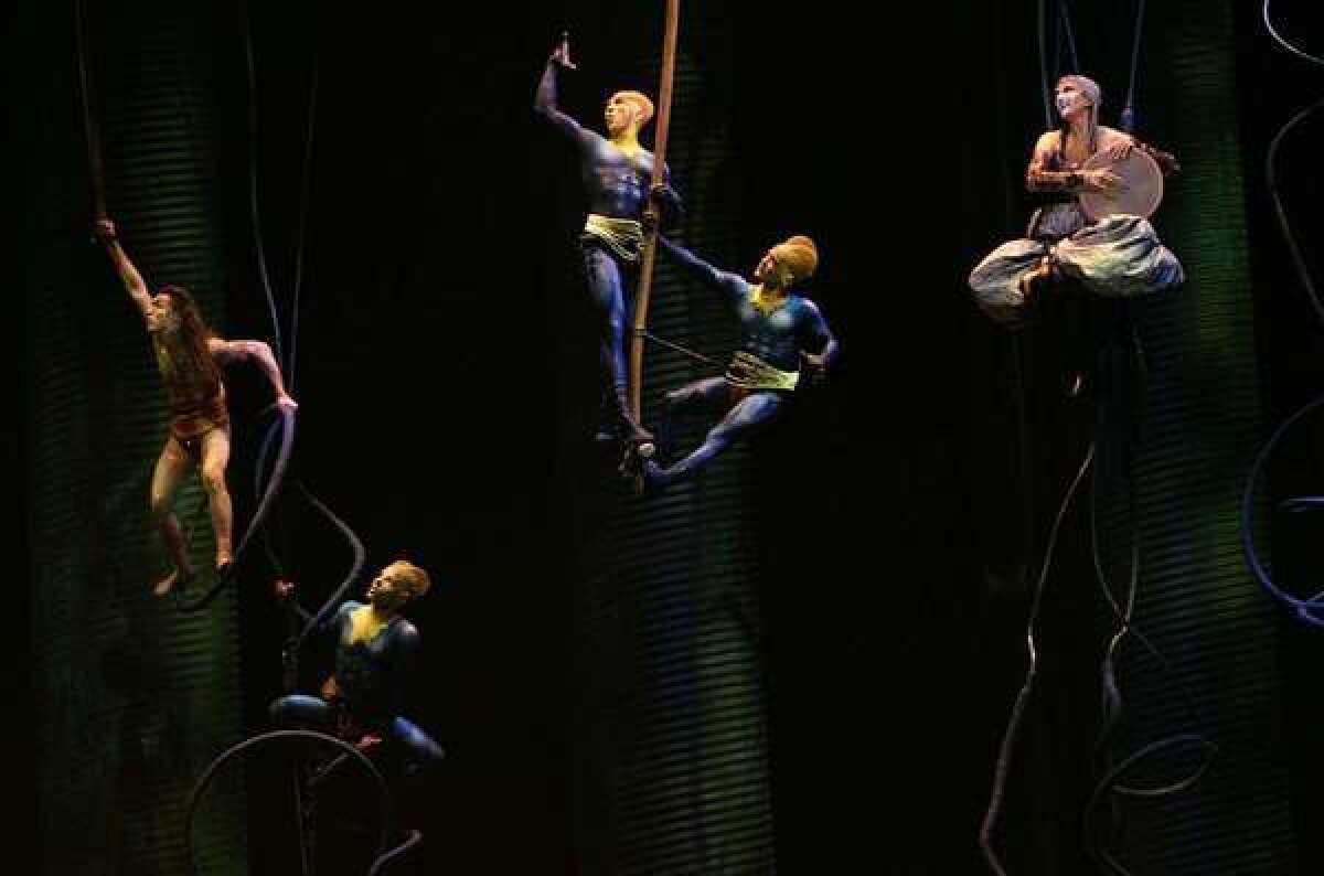 A performance of Cirque du Soleil's "Ka" in the MGM Grand in Las Vegas.
