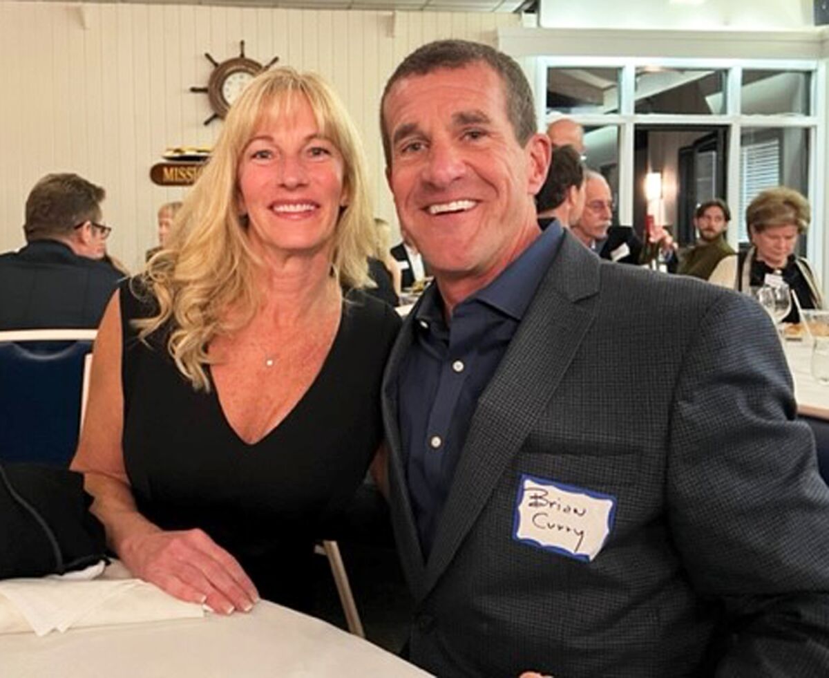 Brian J. Curry with his wife, Shari Simpson, at the Jan. 21 PB Town Council installation and awards ceremony.