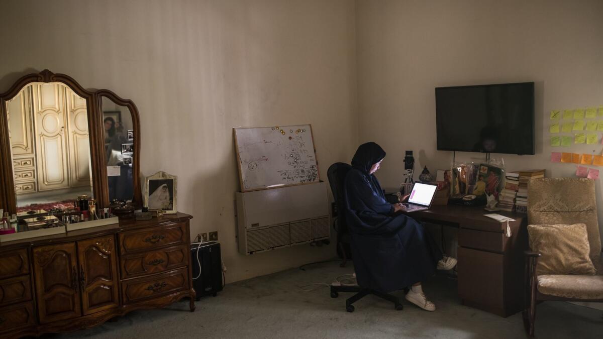 Jowaher Alamri, who works out of a corner of her bedroom in Jidda, has had many arguments with her parents about her decision to get into film production.