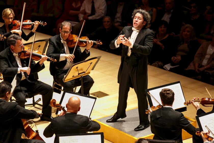 Gustavo Dudamel conducts Mozart's Requiem with the Los Angeles Philharmonic on Thursday at Walt Disney Concert Hall.