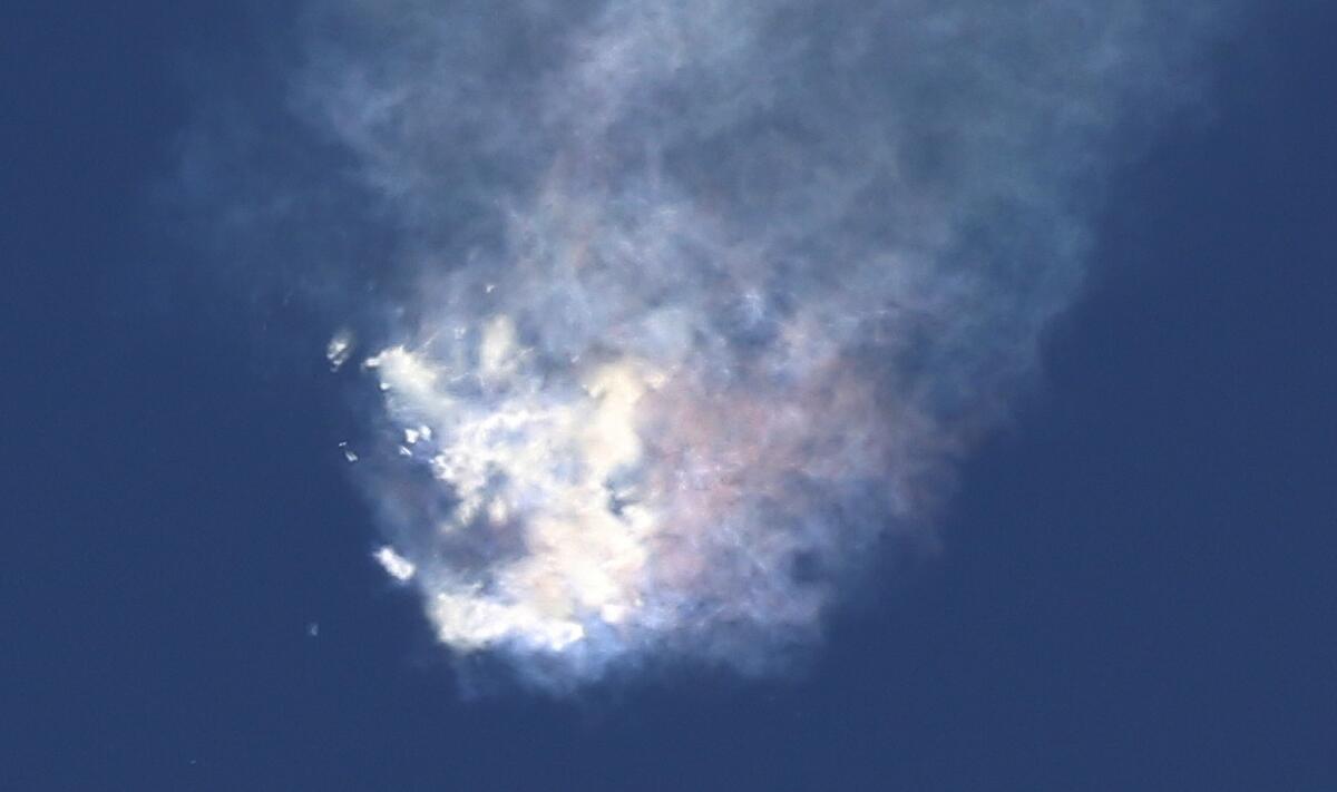 A SpaceX rocket explodes two minutes after its launch in June from Cape Canaveral Air Force Station.