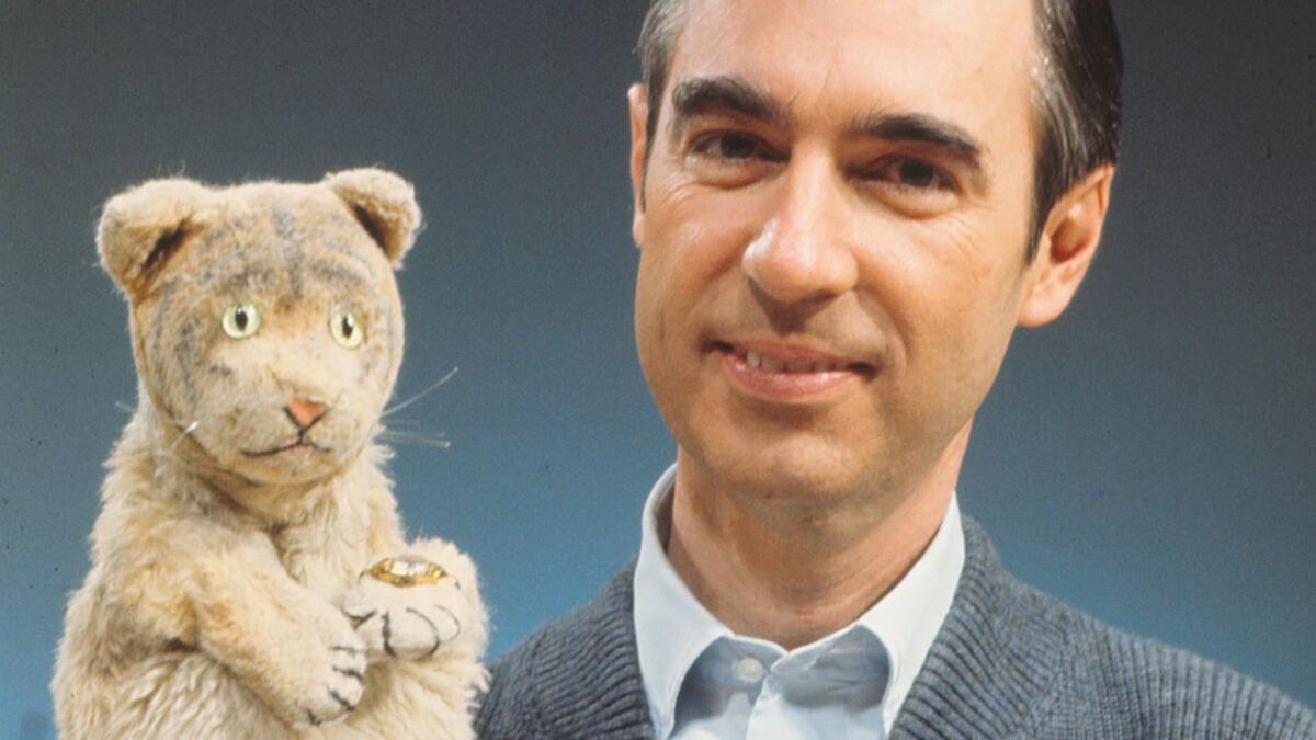 Fred Rogers with Daniel Tiger 