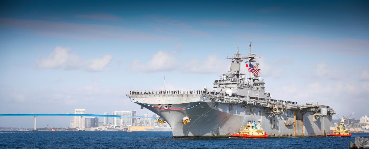The amphibious assault ship Boxer has had two sailors test positive for coronavirus. The Navy is only testing sailors with high fevers, acute respiratory illness or a history of travel to regions affected by coronavirus.