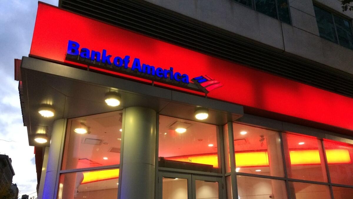 A branch office of Bank of America in New York in November 2017. Bank of America Corp. has reportedly frozen or threatened to freeze accounts after asking about customers' citizenship status.