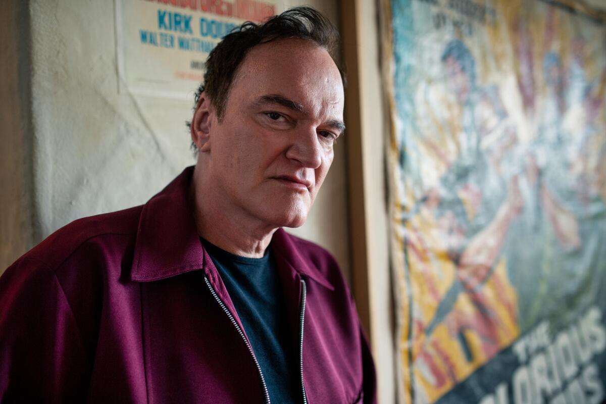 Portrait of Quentin Tarantino at his home in Los Angeles 