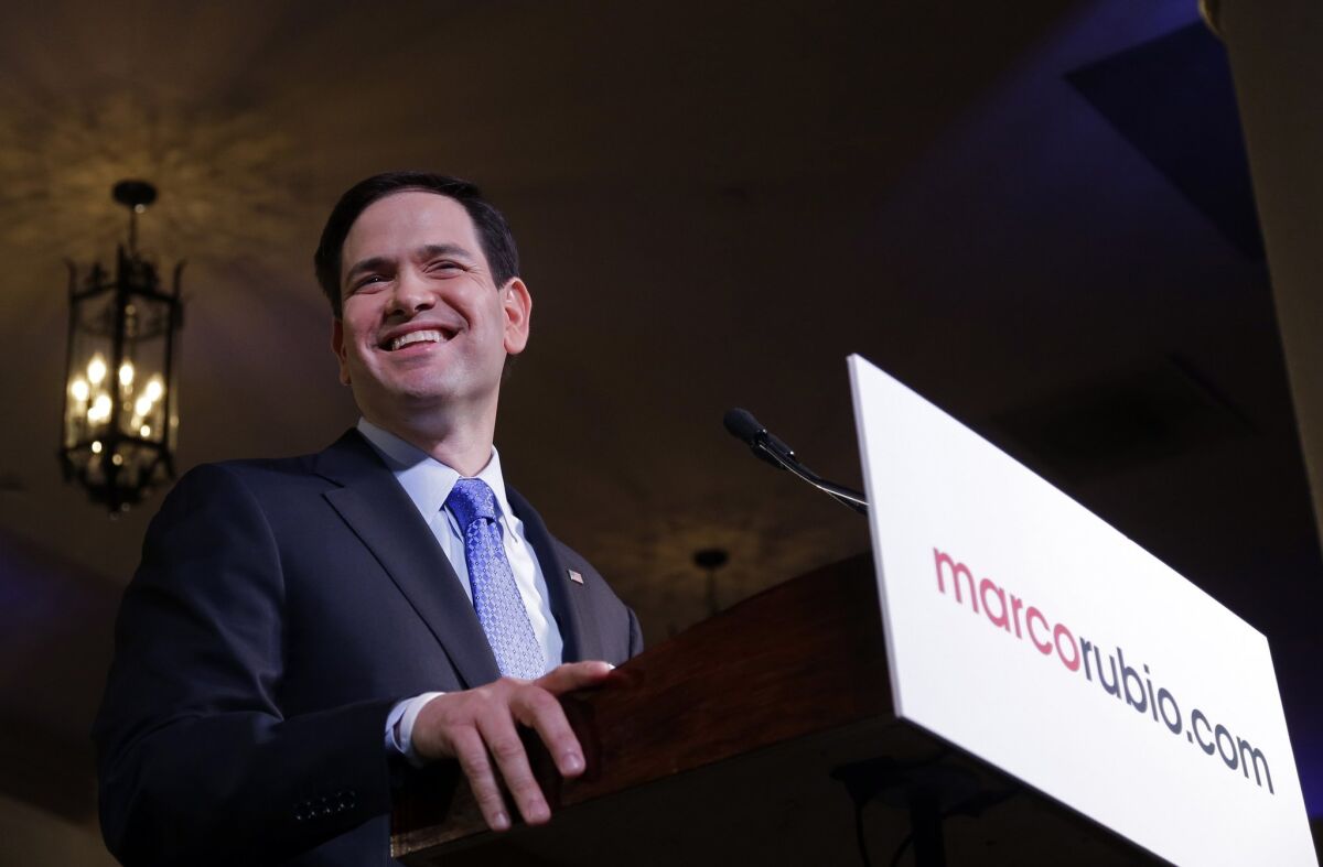 Marco Rubio is beginning to outline policy details behind his lofty rhetoric, calling himself a "strong America conservative."