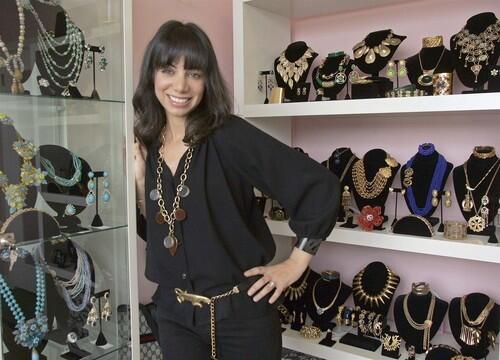 Jill Garland, shown at her V Vintage jewelry-only store in Beverly Hills, co-owns the Porta Via restaurant in Beverly Hills and has been collecting vintage costume jewelry and clutches since she worked behind the jewelry counter at Barneys New York seven years ago. Also in Image • Runway looks for the playground set • Essentials: fanny packs • Los Angeles' hot hat: the stingy brim • Vintage V jewelry has designs on the past