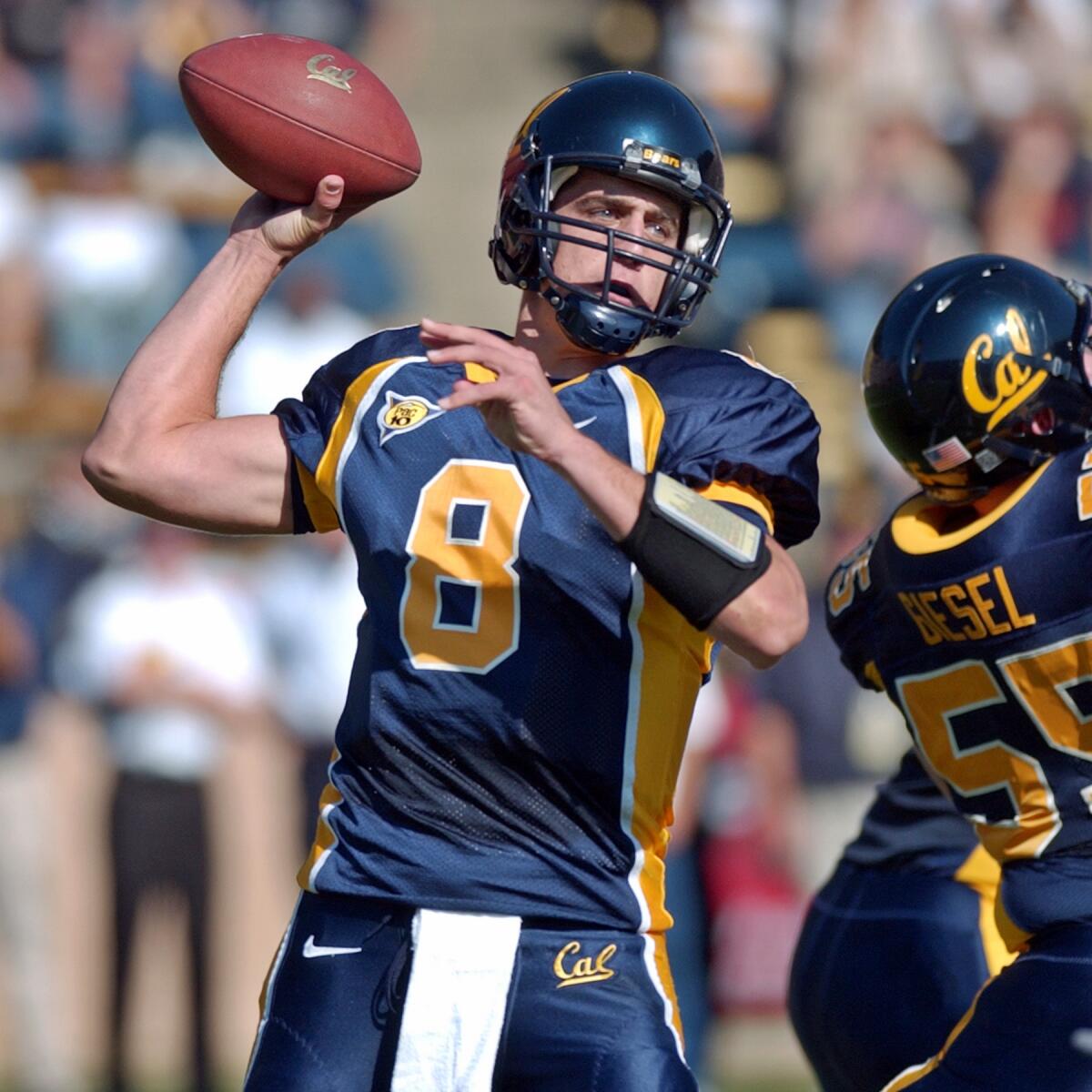 California quarterback Aaron Rodgers passes against Oregon during a 2005 game.