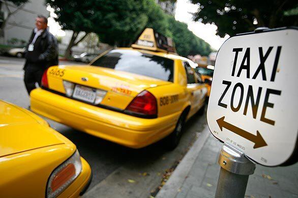 taxis in L.A. - sign
