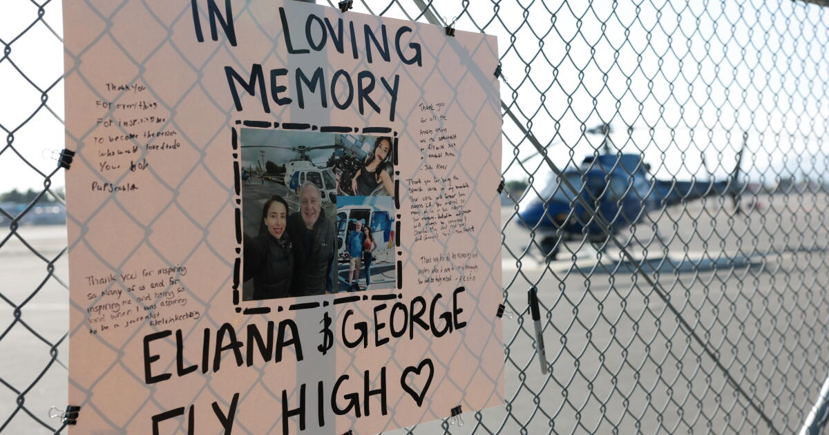 Photo: latimes.com PACOIMA, CA - SEPTEMBER 16: A memorial has formed for the Channel 4 Crew, Eliana Moreno and pilot George Marciniwm that