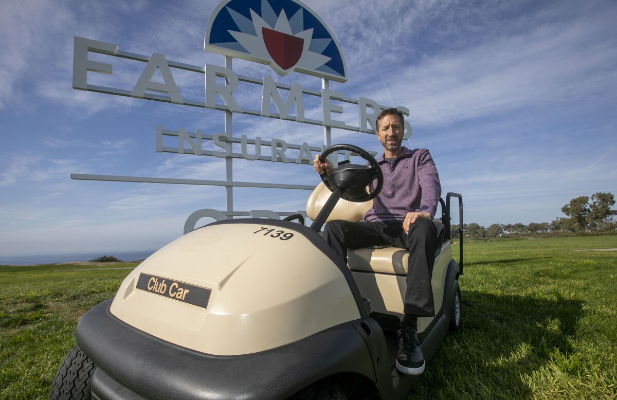 Marty Gorsich, CEO of the Farmers Insurance Open, is pictured on the south course at Torrey Pines in January 2020.