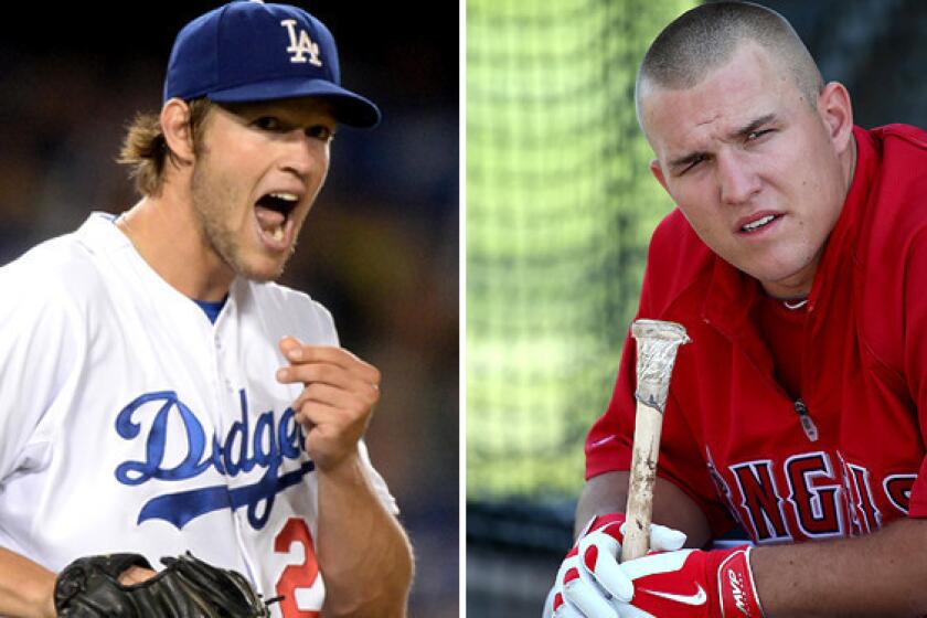 Dodgers ace Clayton Kershaw and Angels standout Mike Trout are the leading faces of a new generation of major league stars.