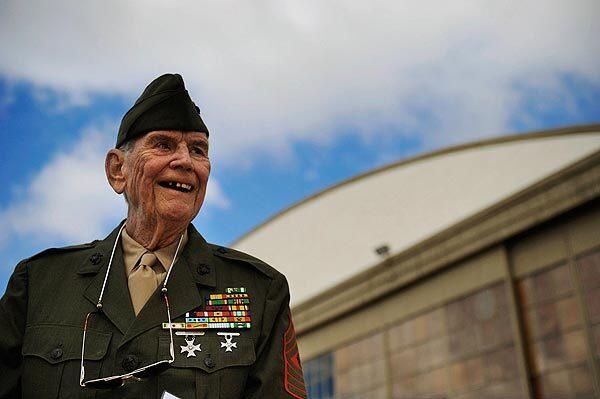 Former Marine Capt. Harry Stites, 81, attends an event to celebrate the legacy of the El Toro Marine Corps Air Station, which was on the site of the Orange County Great Park.
