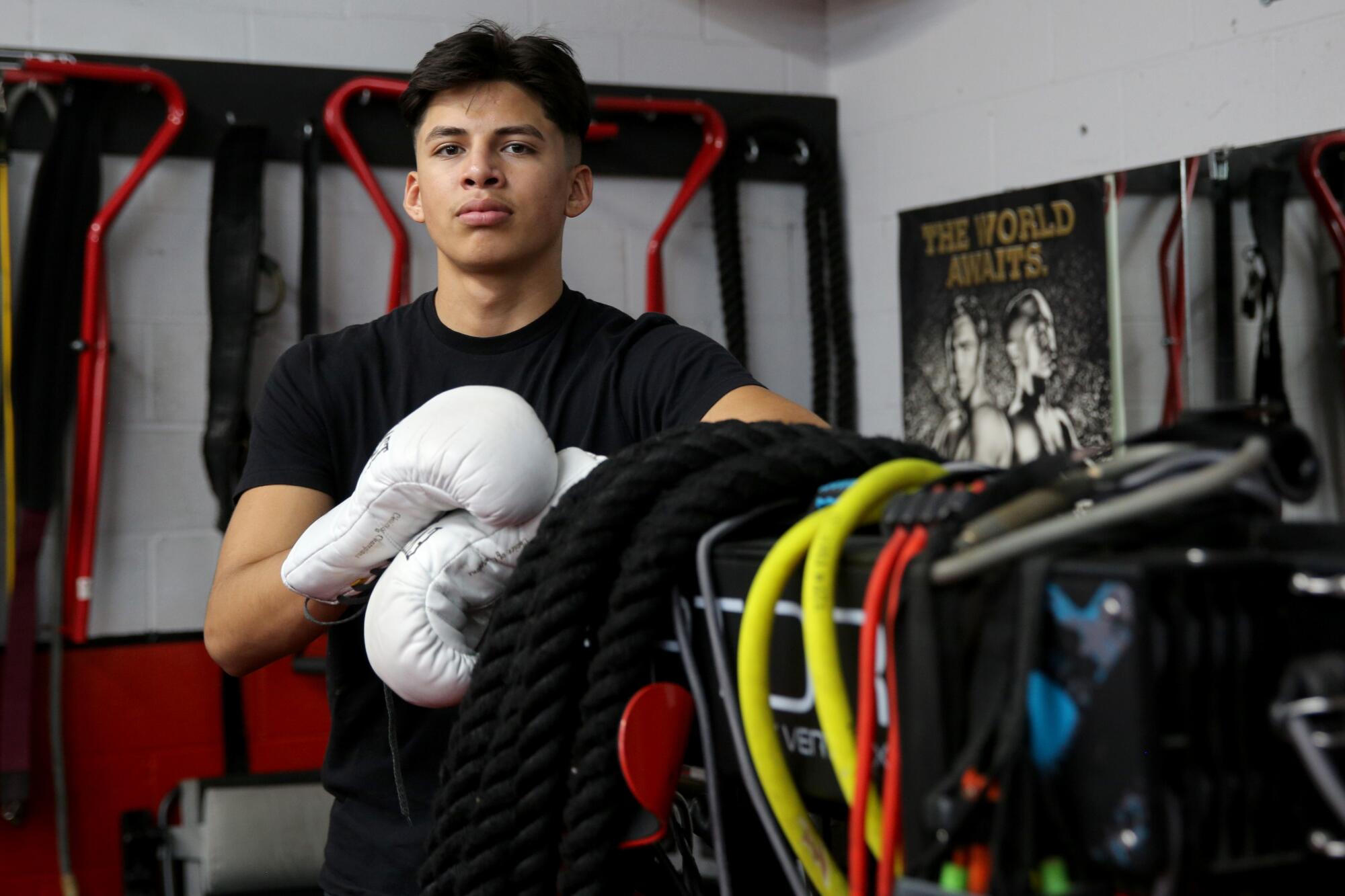 Boxer Criztec Bazaldua, 18 of L.A. and a six-time national champion and WBC amateur champion.