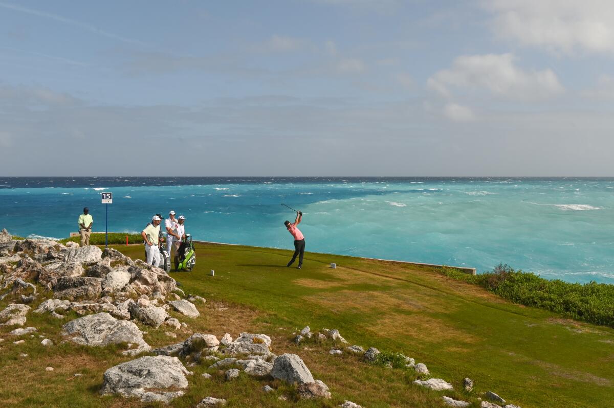 A golf course in the Bahamas.