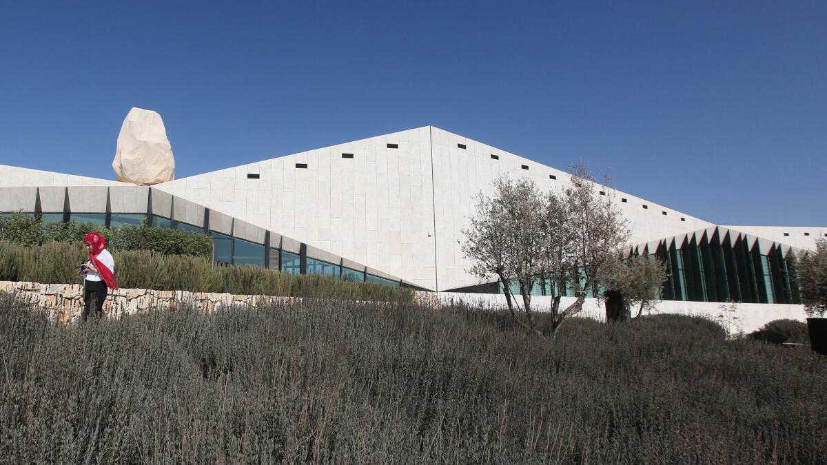 A view of the new Palestinian Museum in the West Bank city of Ramallah.