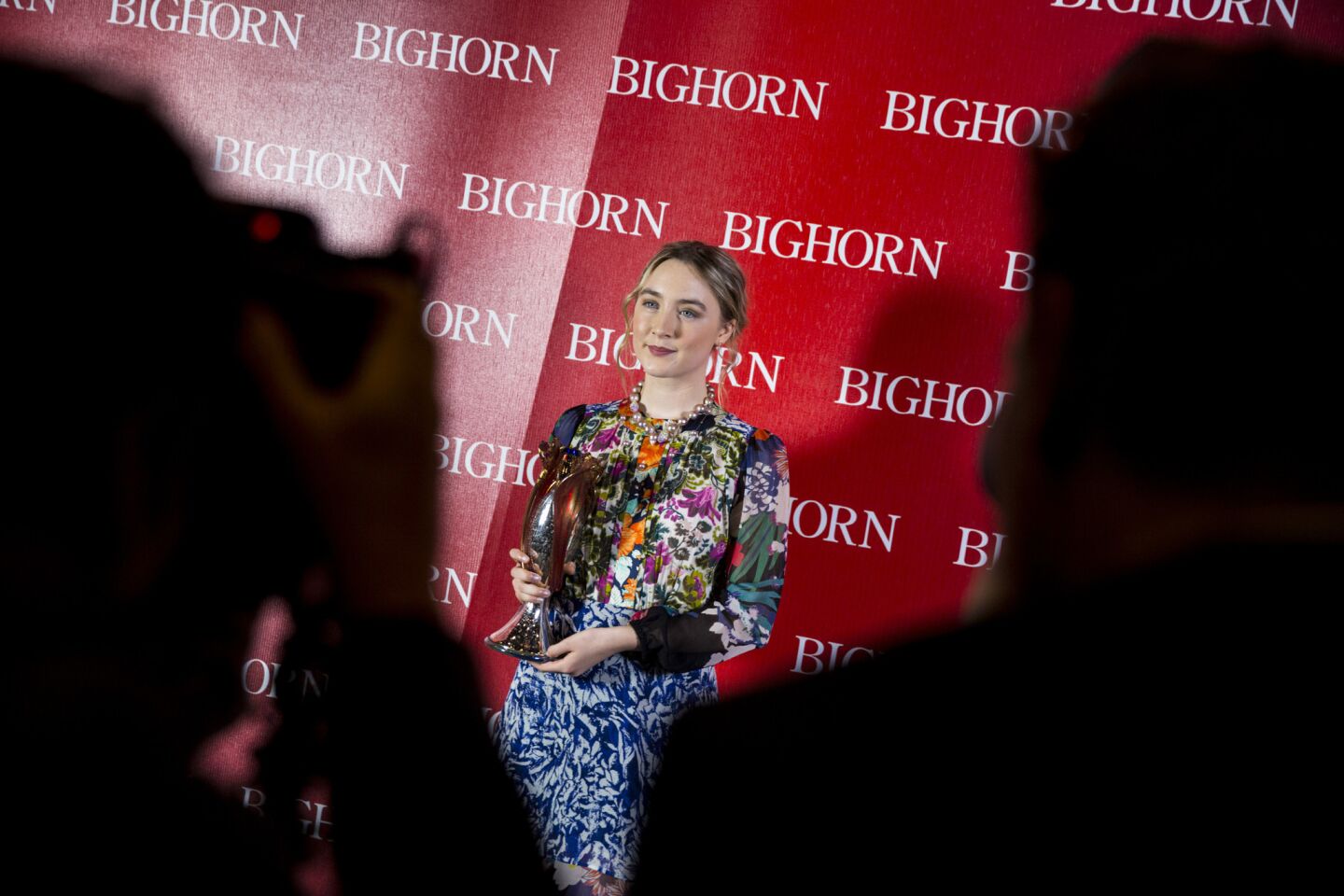 "Brooklyn" actress Saoirse Ronan with the International Star Award.