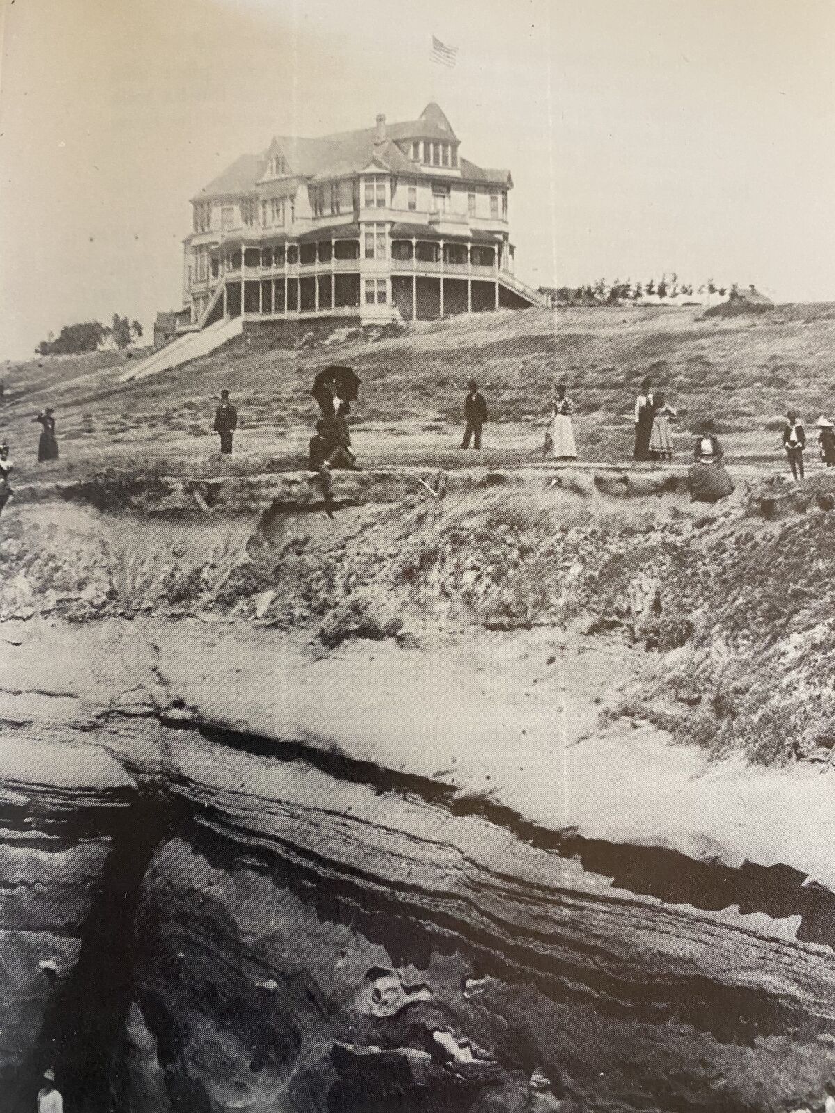 La Jolla Park Hotel, pictured in 1888, did not open until 1893.
