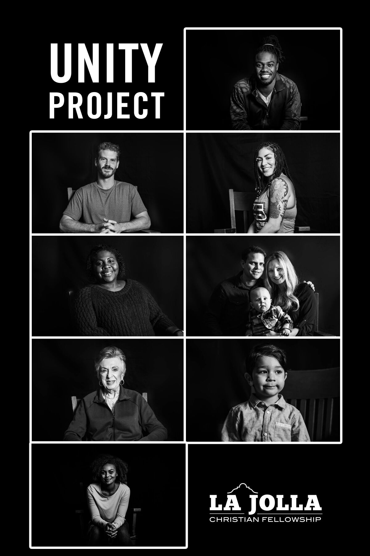 La Jolla Christian Fellowship's "Unity Project" exhibit will feature photos of church members.