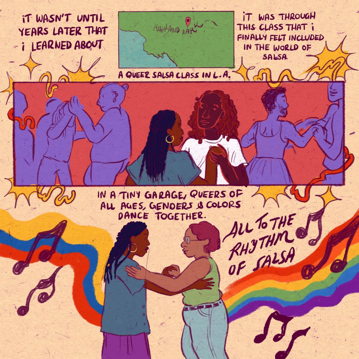 Later I learned about a queer salsa class in L.A. It was in this class that I finally felt included.