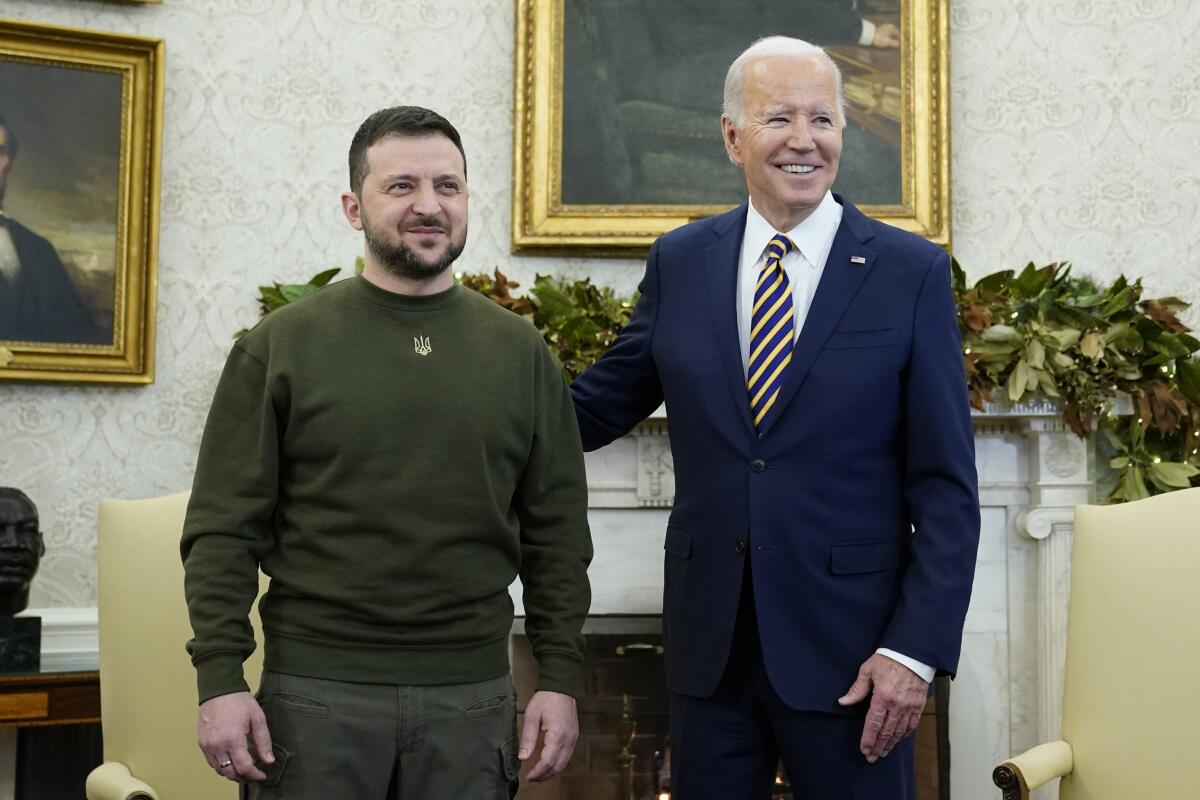 El presidente Joe Biden recibe al mandatario ucraniano Volodymyr Zelenskyy